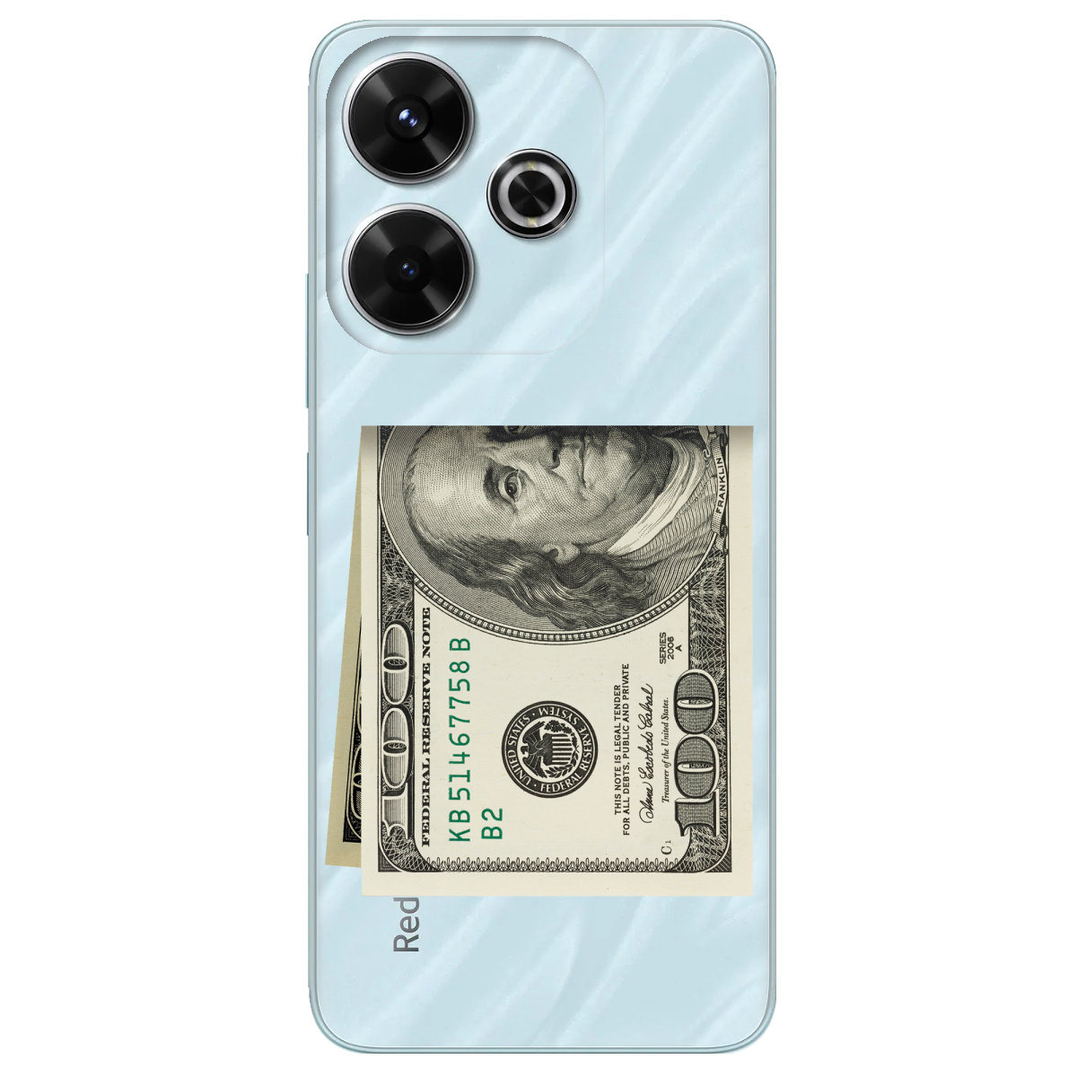 Чохол для Xiaomi Poco M6 4G Зігнутий Бенджамін - фото 1 - Чохли для телефонів