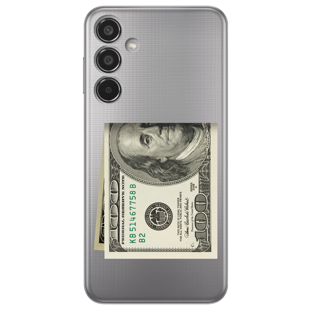 Чохол для Samsung Galaxy M35 5G Зігнутий Бенджамін - фото 1 - Чохли для телефонів