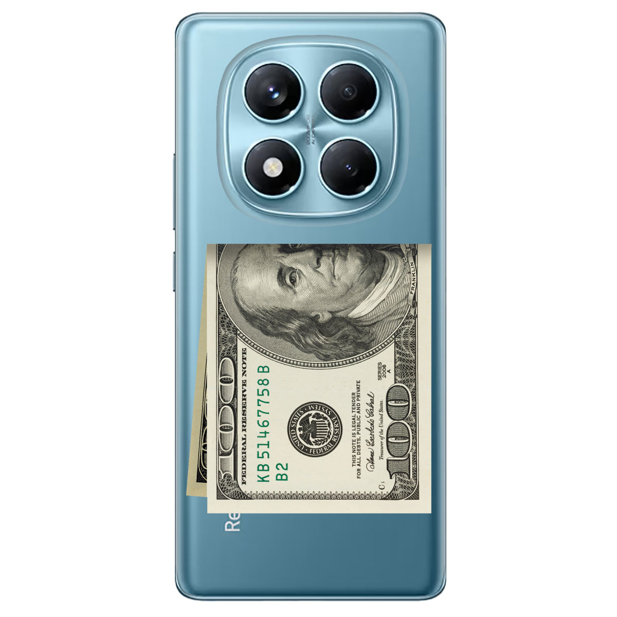 Чехол для Xiaomi Redmi Note 14 Pro 4G Зігнутий Бенджамін - фото 1 - Чехлы для телефонов