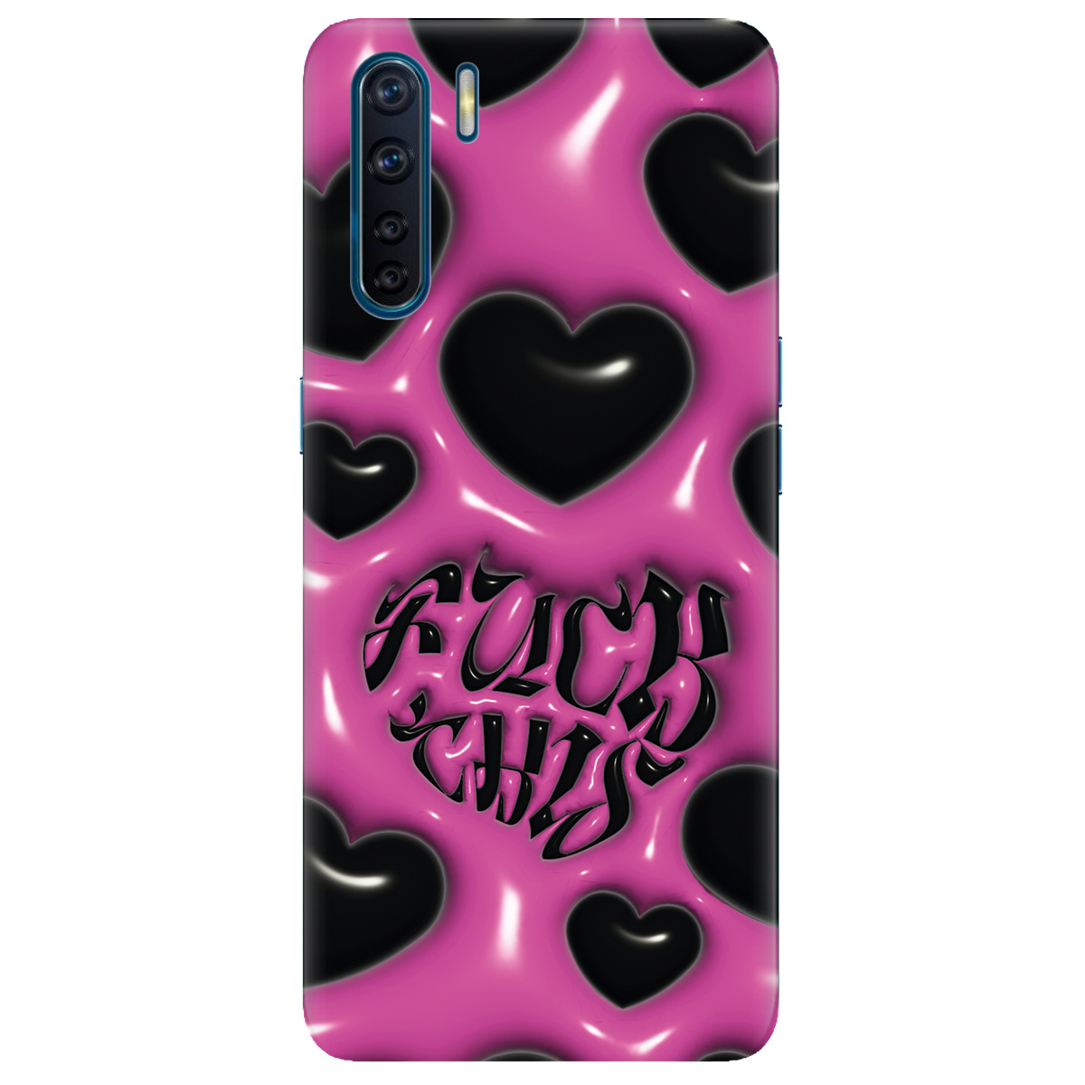 Чохол для Oppo A91 Зухвалі серця - фото 1 - Чохли для телефонів