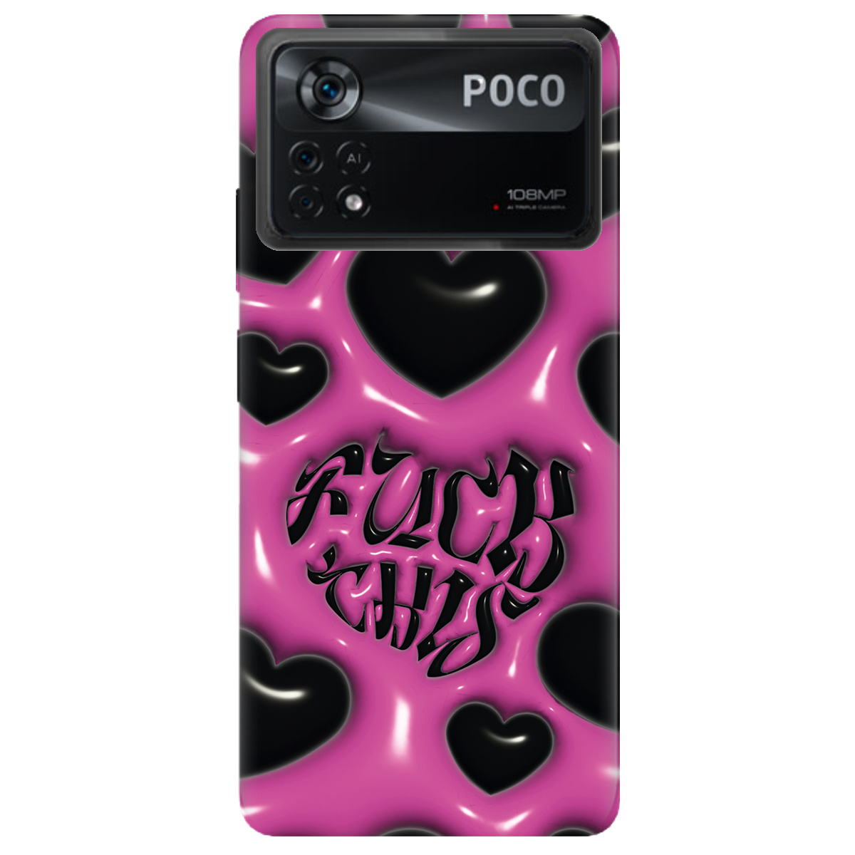 Чехол для Xiaomi Poco X4 Pro 5G Зухвалі серця - фото 1 - Чехлы для телефонов