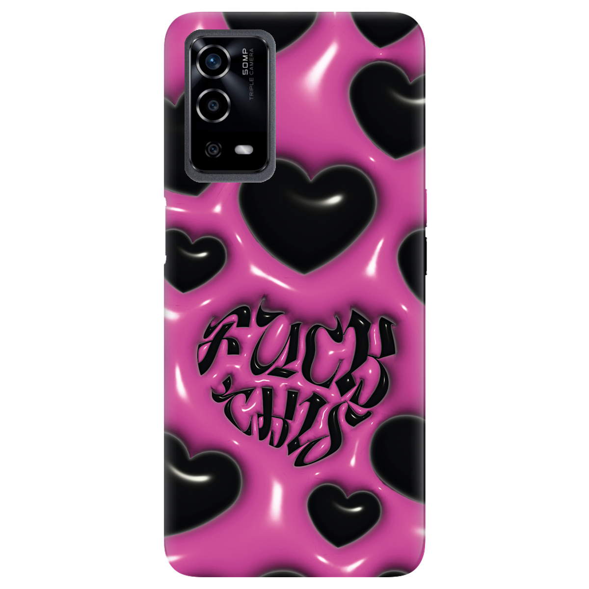 Чохол для Oppo A55 Зухвалі серця - фото 1 - Чохли для телефонів