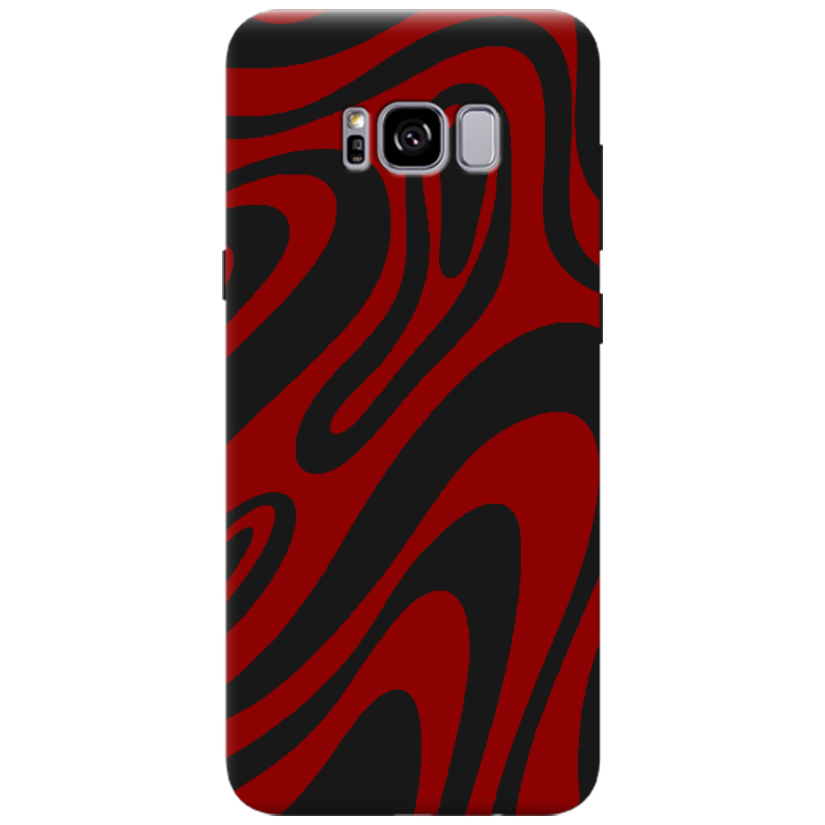 Чехол для Samsung Galaxy S8 Plus черный матовый soft touch Червона енергія - фото 1 - Чехлы для телефонов