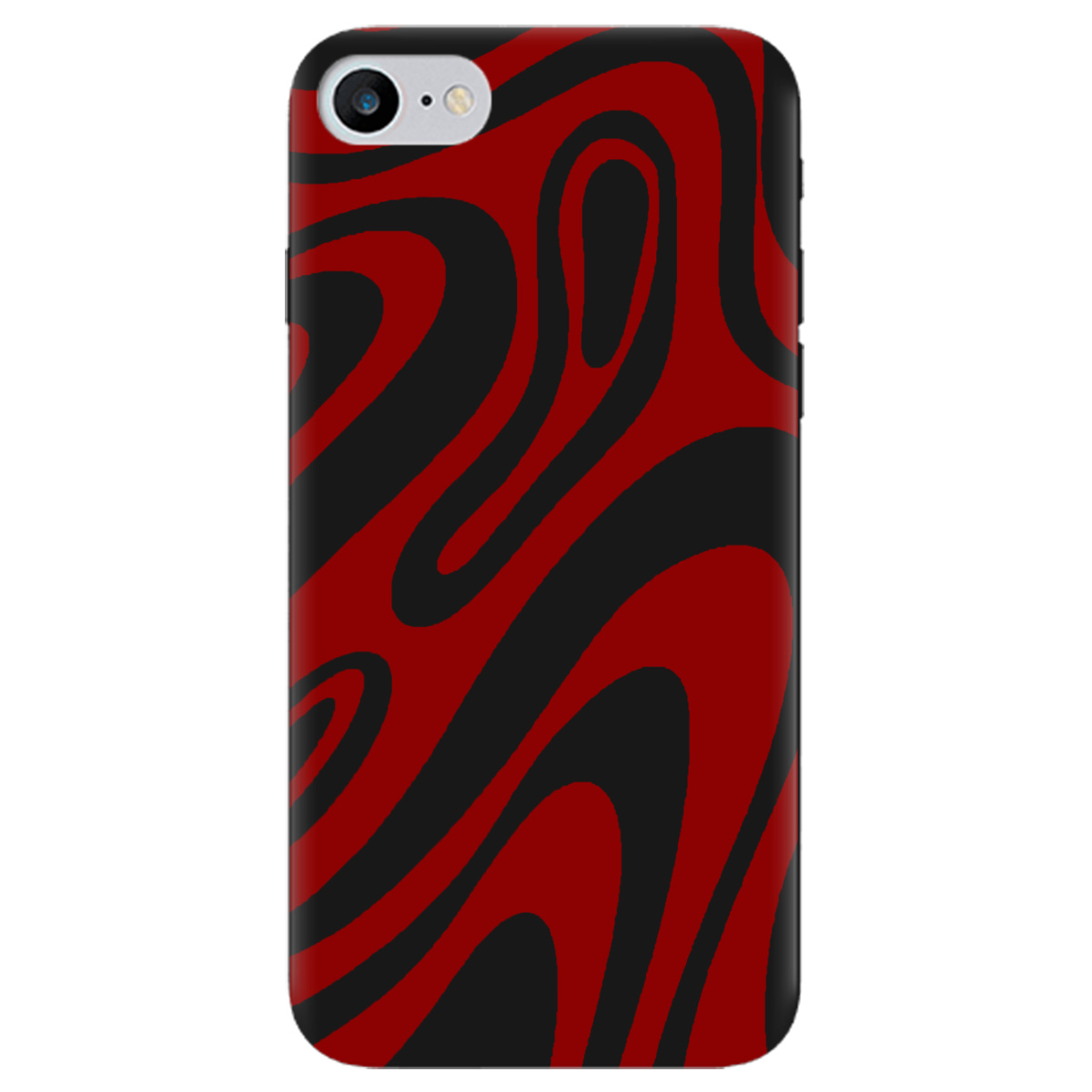 Чехол для Apple iPhone 8 черный матовый soft touch Червона енергія - фото 1 - Чехлы для телефонов