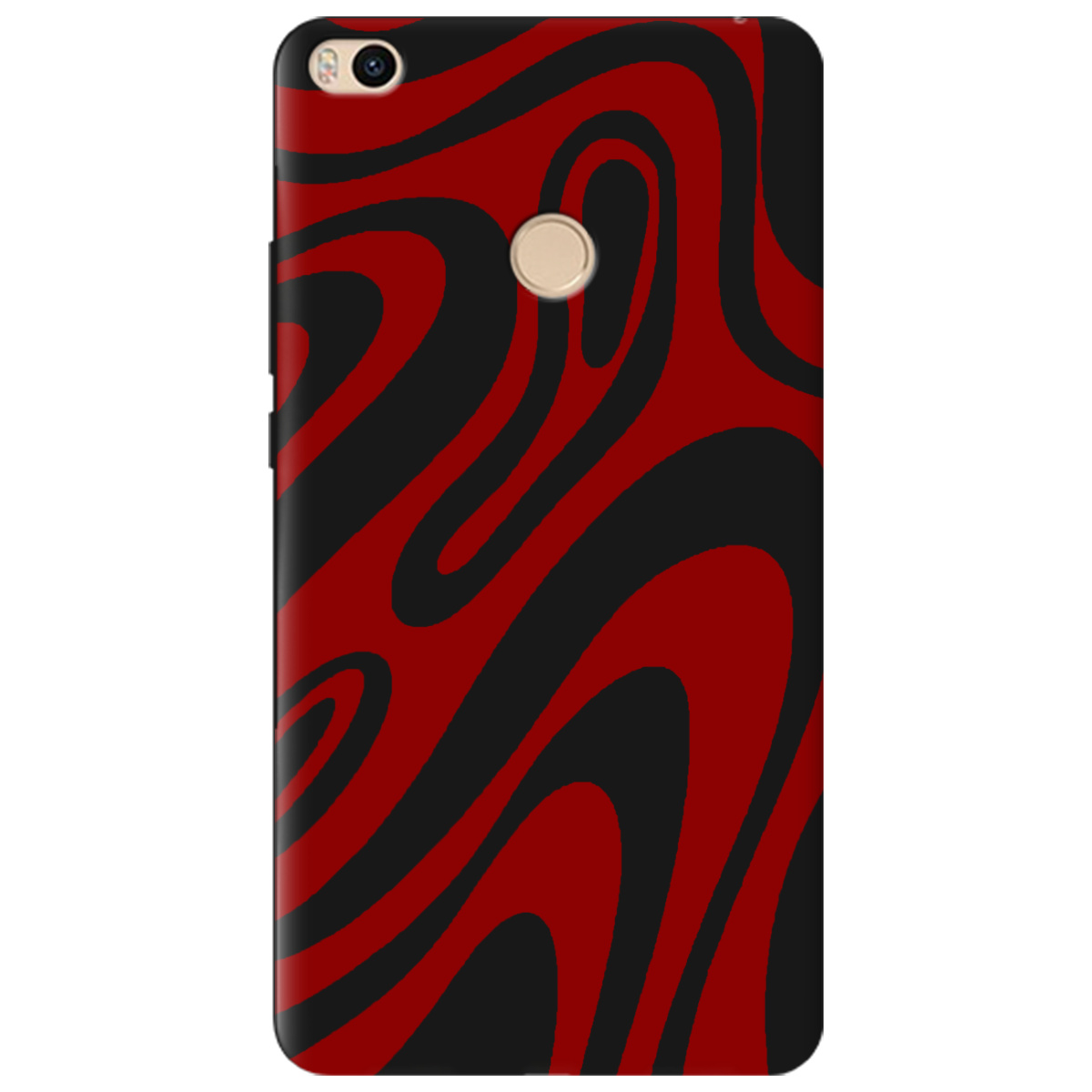 Чохол для Xiaomi Mi Max 2 чорний матовий soft touch Червона енергія - фото 1 - Чохли для телефонів