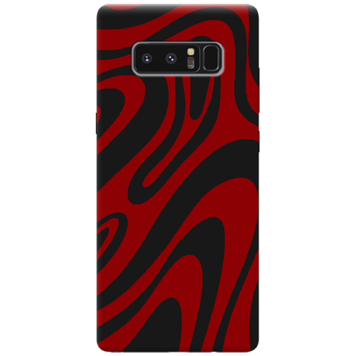 Чохол для Samsung Galaxy Note 8 чорний матовий soft touch Червона енергія - фото 1 - Чохли для телефонів