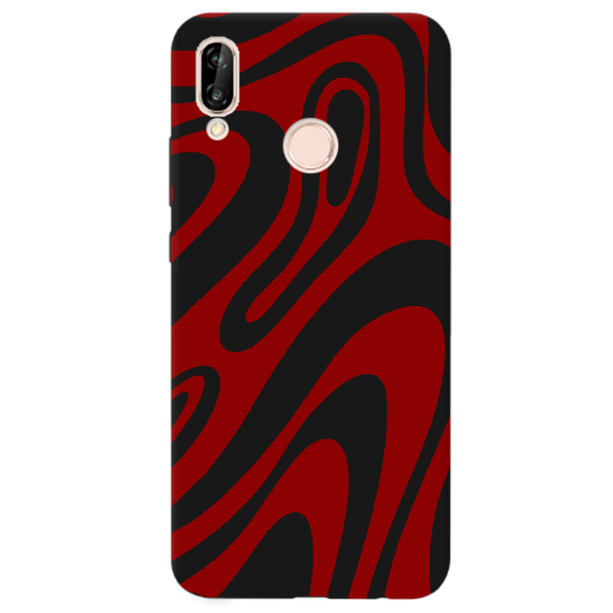 Чехол для Huawei P20 Lite черный матовый soft touch Червона енергія - фото 1 - Чехлы для телефонов