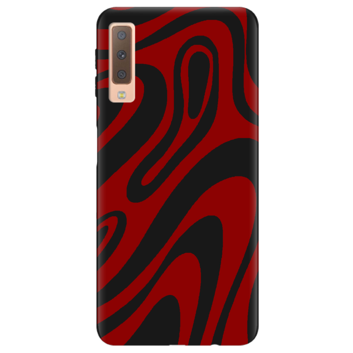 Чехол для Samsung Galaxy A7 2018 черный матовый soft touch Червона енергія - фото 1 - Чехлы для телефонов