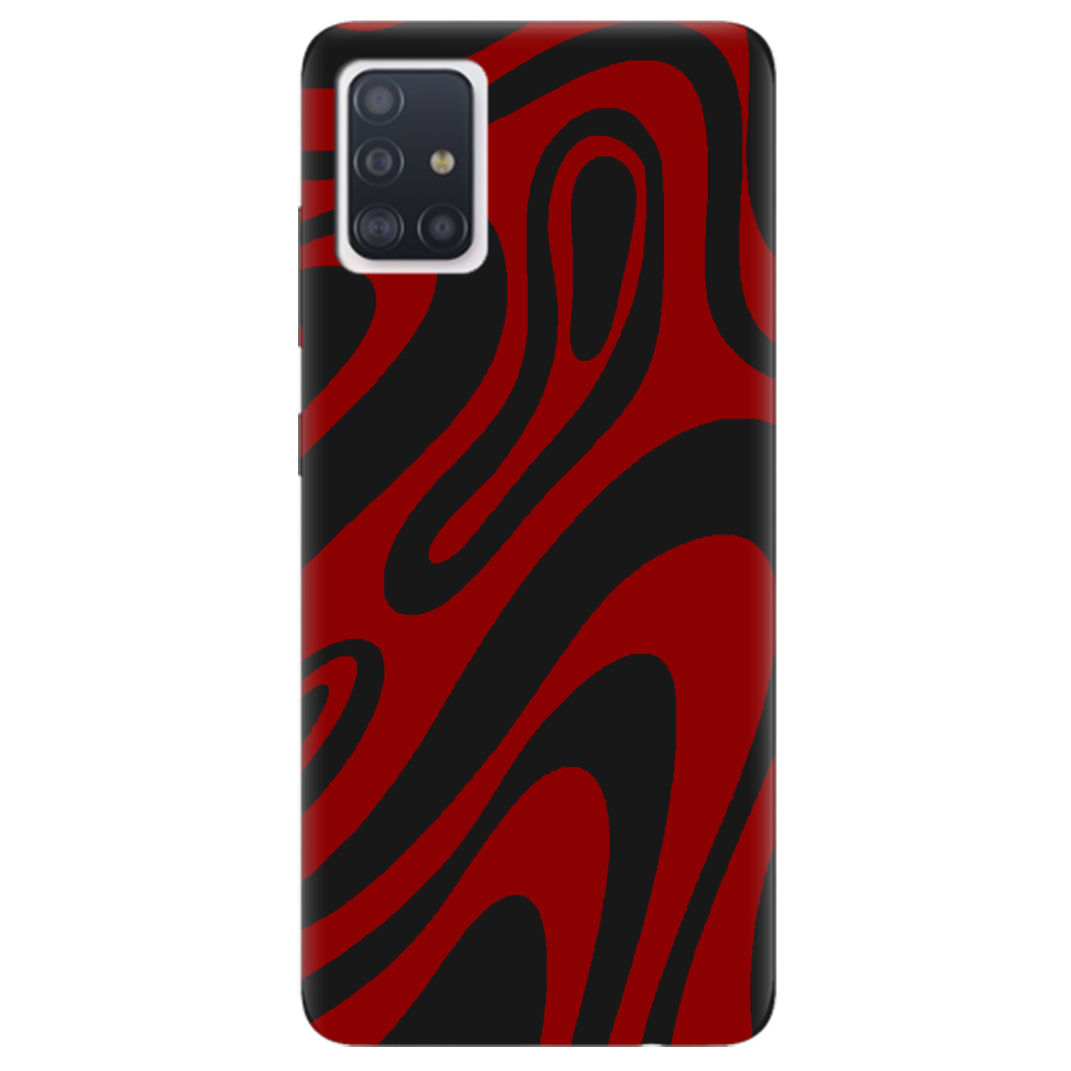 Чехол для Samsung Galaxy A71 черный матовый soft touch Червона енергія - фото 1 - Чехлы для телефонов