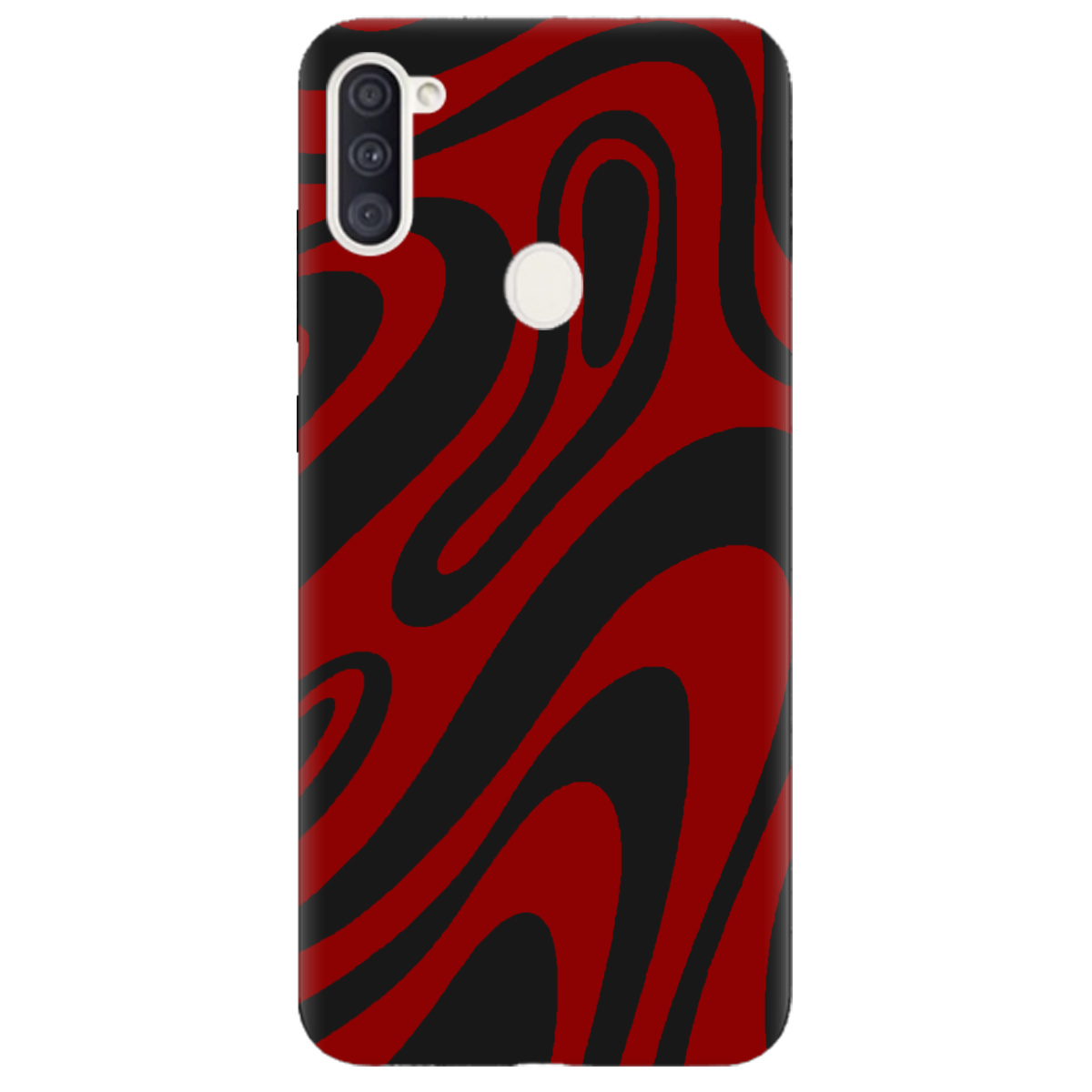 Чохол для Samsung Galaxy A11 чорний матовий soft touch Червона енергія - фото 1 - Чохли для телефонів