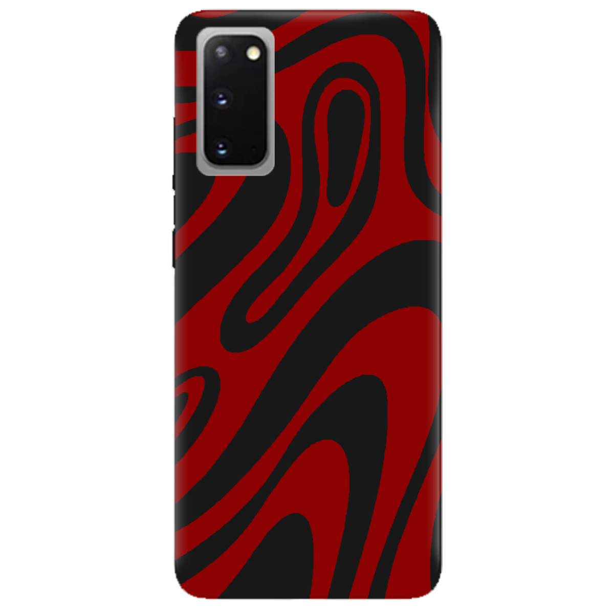 Чохол для Samsung Galaxy S20 чорний матовий soft touch Червона енергія - фото 1 - Чохли для телефонів