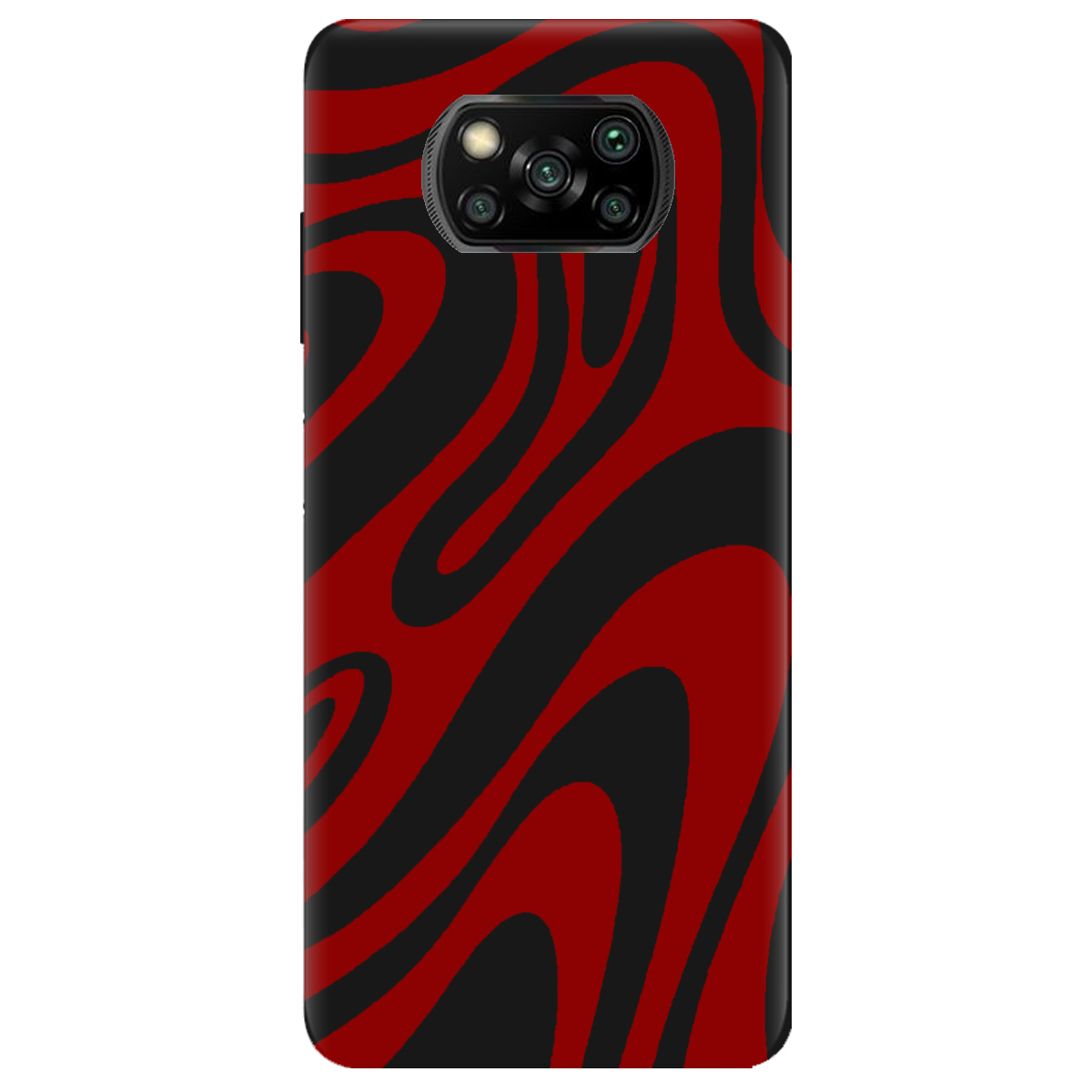 Чохол для Xiaomi Poco X3 чорний матовий soft touch Червона енергія - фото 1 Чохол для Xiaomi Poco X3 чорний матовий soft touch Червона енергія - фото 1 - Чохли для телефонів