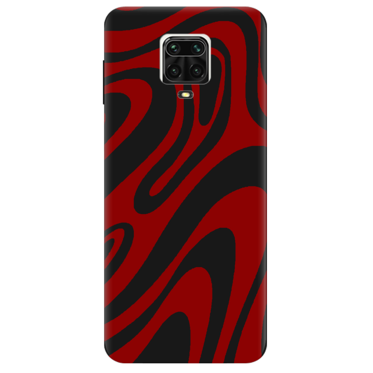 Чехол для Xiaomi Redmi Note 9s черный матовый soft touch Червона енергія - фото 1 - Чехлы для телефонов