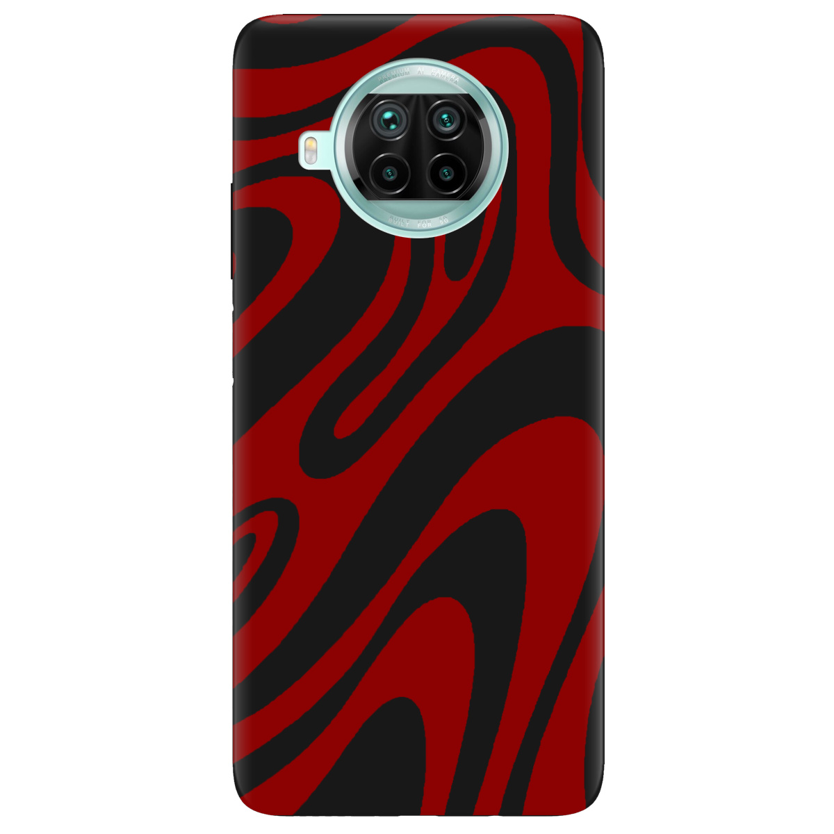 Чохол для Xiaomi Mi 10T Lite чорний матовий soft touch Червона енергія - фото 1 - Чохли для телефонів