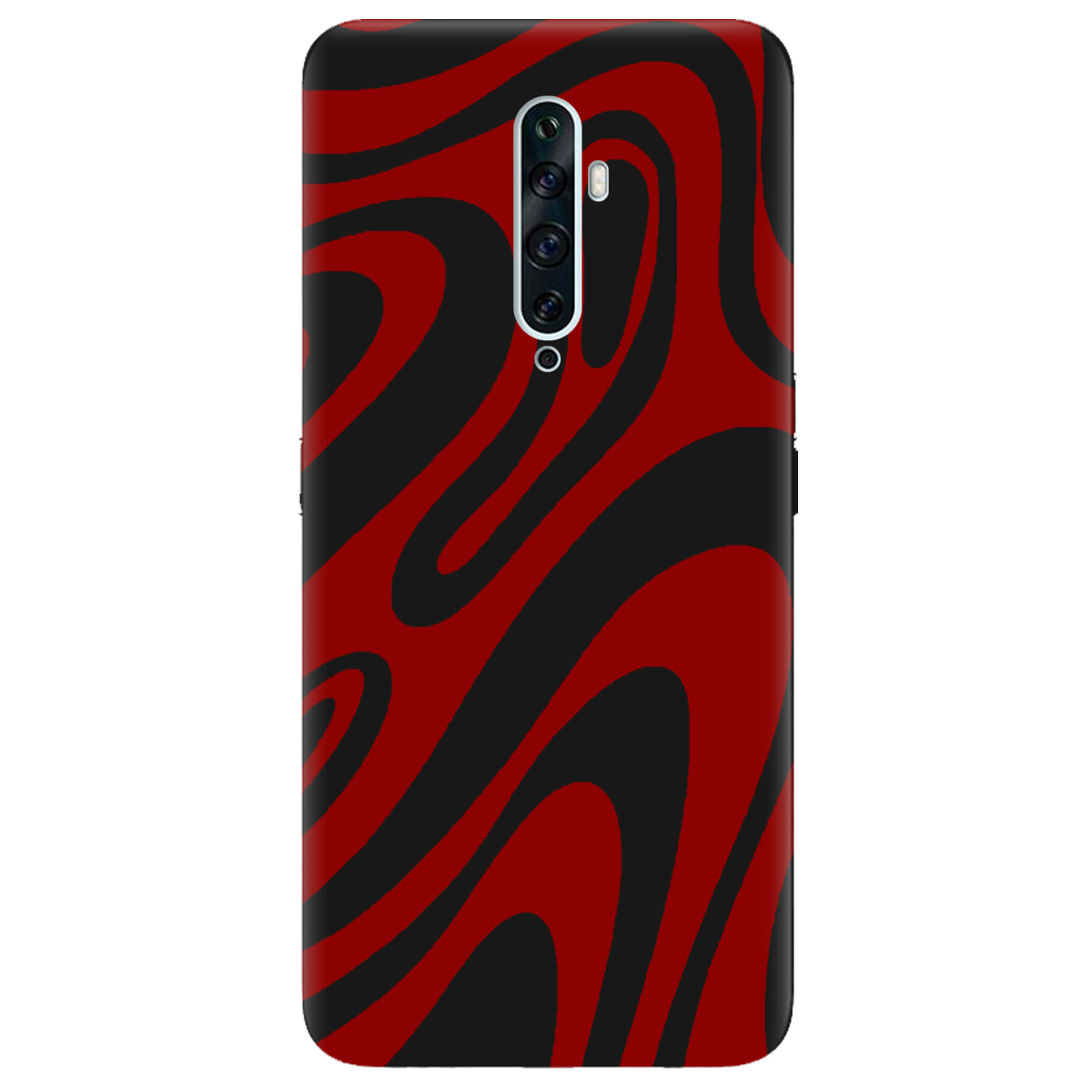 Чохол для Oppo Reno 2 чорний матовий soft touch Червона енергія - фото 1 - Чохли для телефонів