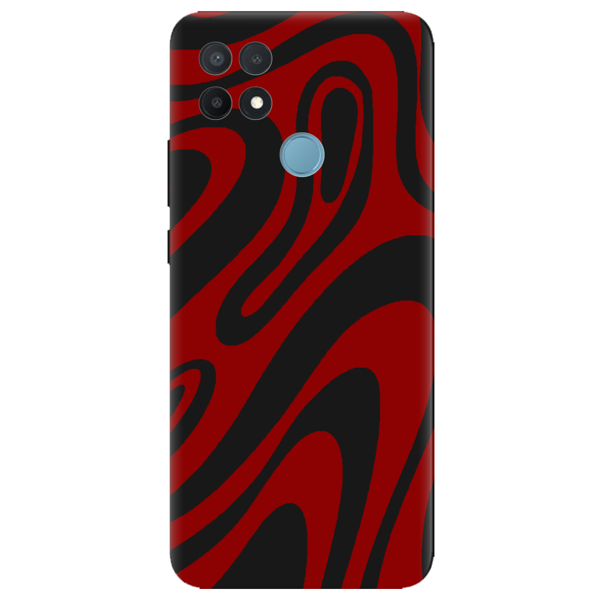 Чехол для Oppo A15s/ A15 черный матовый soft touch Червона енергія - фото 1 - Чехлы для телефонов