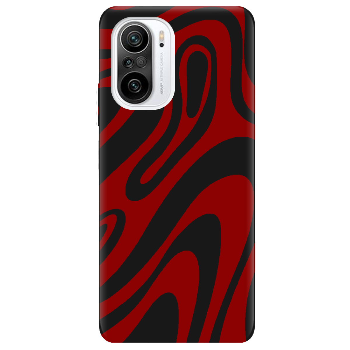 Чехол для Xiaomi Poco F3 черный матовый soft touch Червона енергія - фото 1 - Чехлы для телефонов