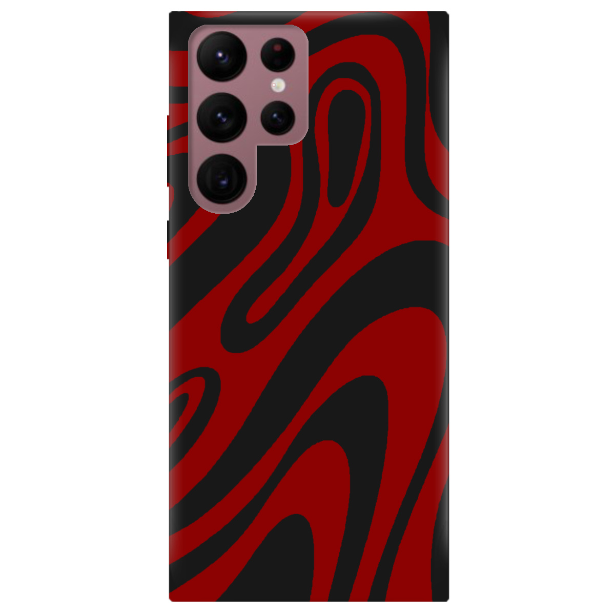 Чохол для Samsung Galaxy S22 Ultra чорний матовий soft touch Червона енергія - фото 1 - Чохли для телефонів