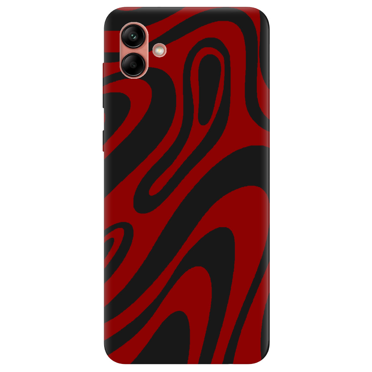 Чохол для Samsung Galaxy A04 чорний матовий soft touch Червона енергія - фото 1 - Чохли для телефонів