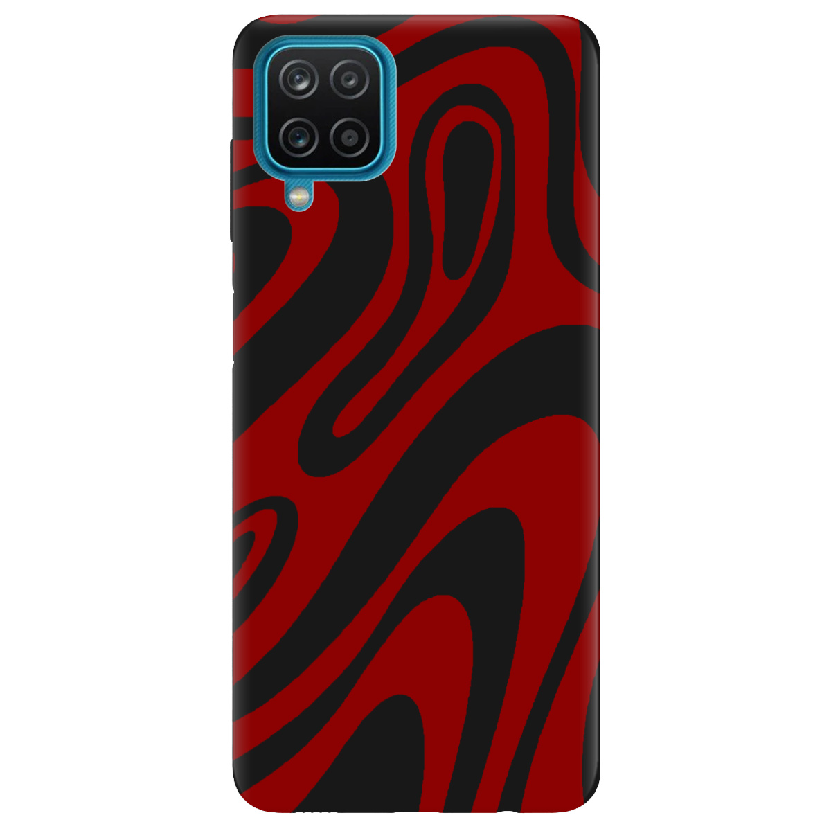 Чехол для Samsung Galaxy A12 5G черный матовый soft touch Червона енергія - фото 1 - Чехлы для телефонов