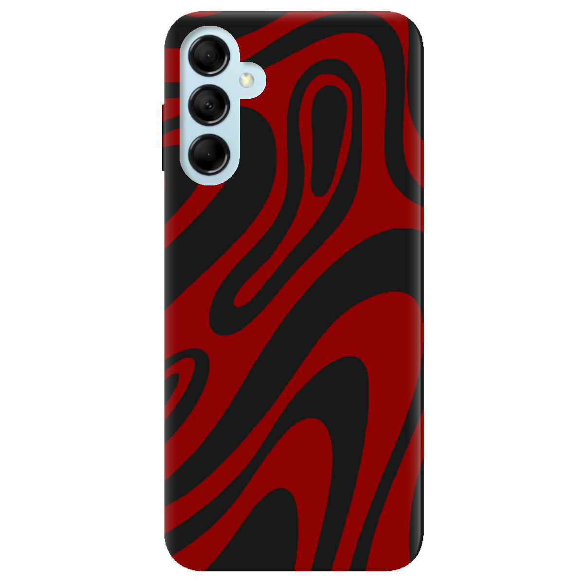 Чохол для Samsung Galaxy M14 5G чорний матовий soft touch Червона енергія - фото 1 - Чохли для телефонів