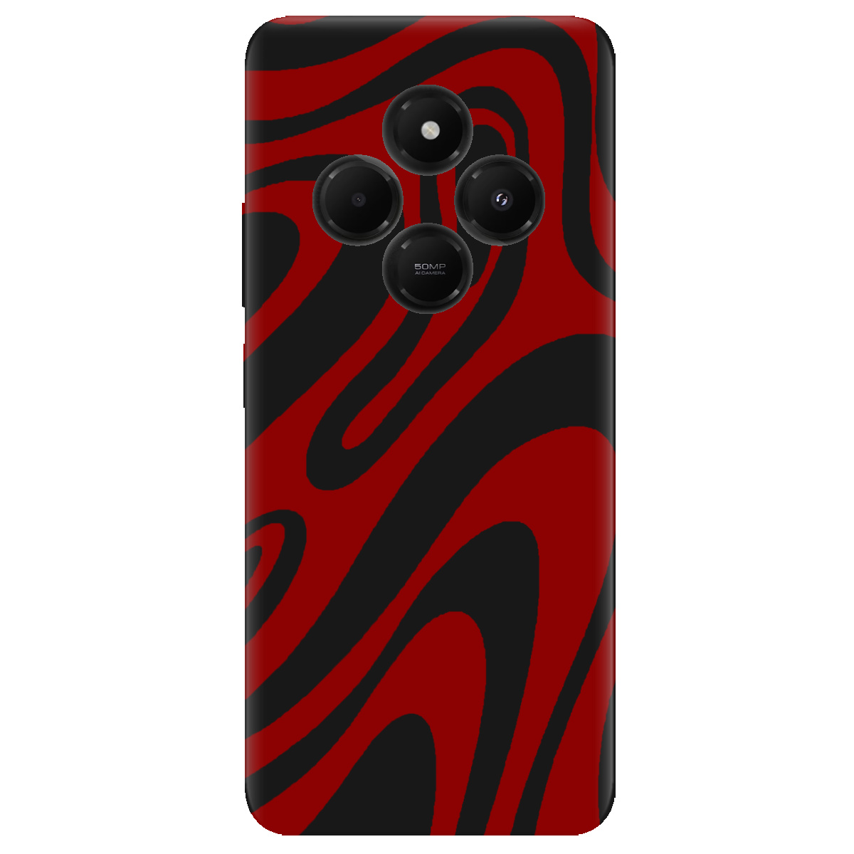 Чехол для Xiaomi Redmi 14C черный матовый soft touch Червона енергія - фото 1 - Чехлы для телефонов