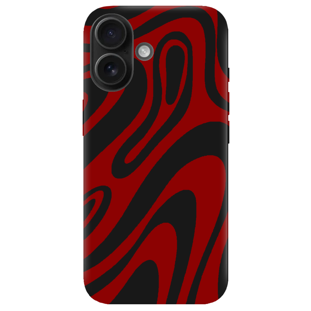 Чохол для Apple iPhone 16 Plus чорний матовий soft touch Червона енергія - фото 1 - Чохли для телефонів