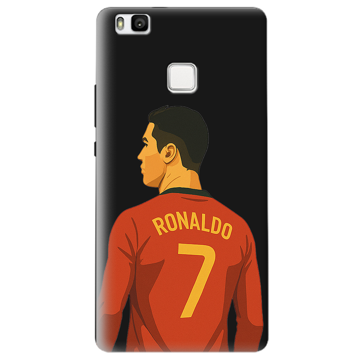 Чехол для Huawei P9 Lite черный матовый soft touch Ronaldo - фото 1 - Чехлы для телефонов