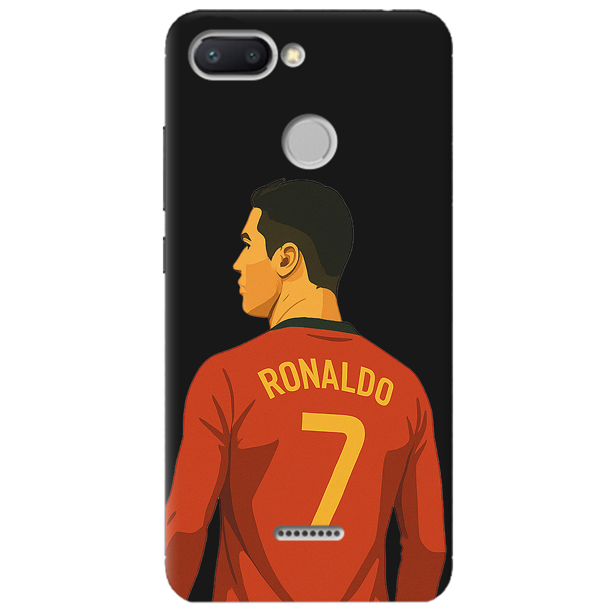 Чохол для Xiaomi Redmi 6 чорний матовий soft touch Ronaldo - фото 1 - Чохли для телефонів