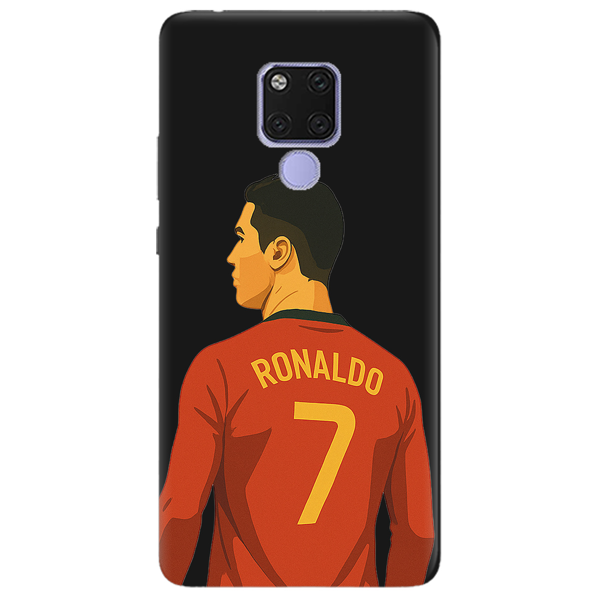 Чехол для Huawei Mate 20 черный матовый soft touch Ronaldo - фото 1 - Чехлы для телефонов