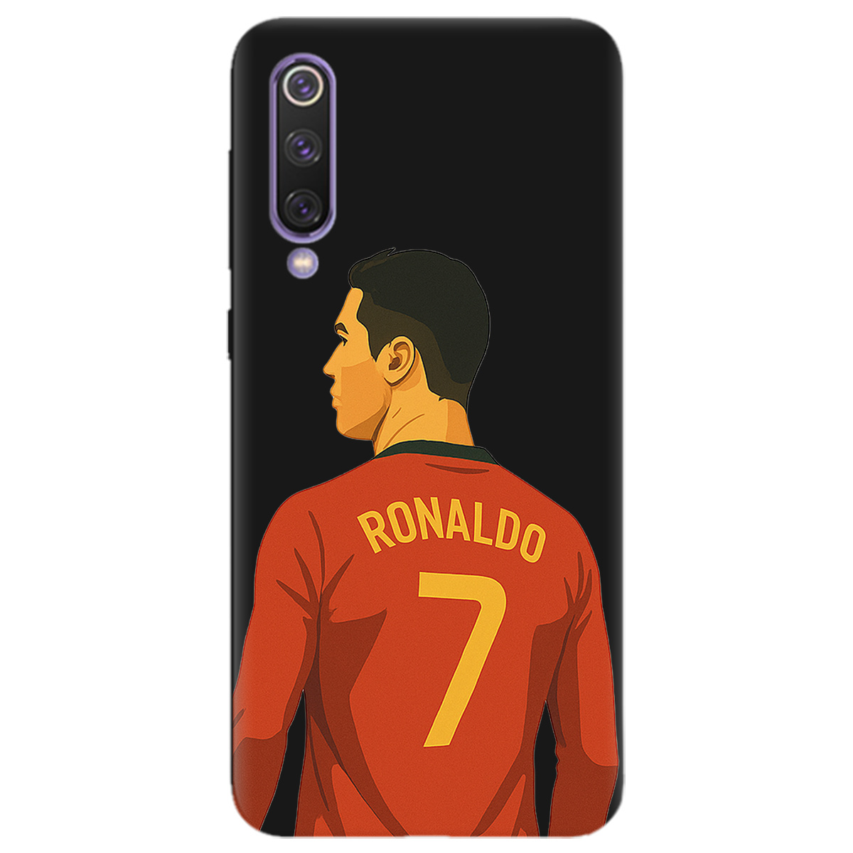 Чехол для Xiaomi Mi 9 SE черный матовый soft touch Ronaldo - фото 1 - Чехлы для телефонов