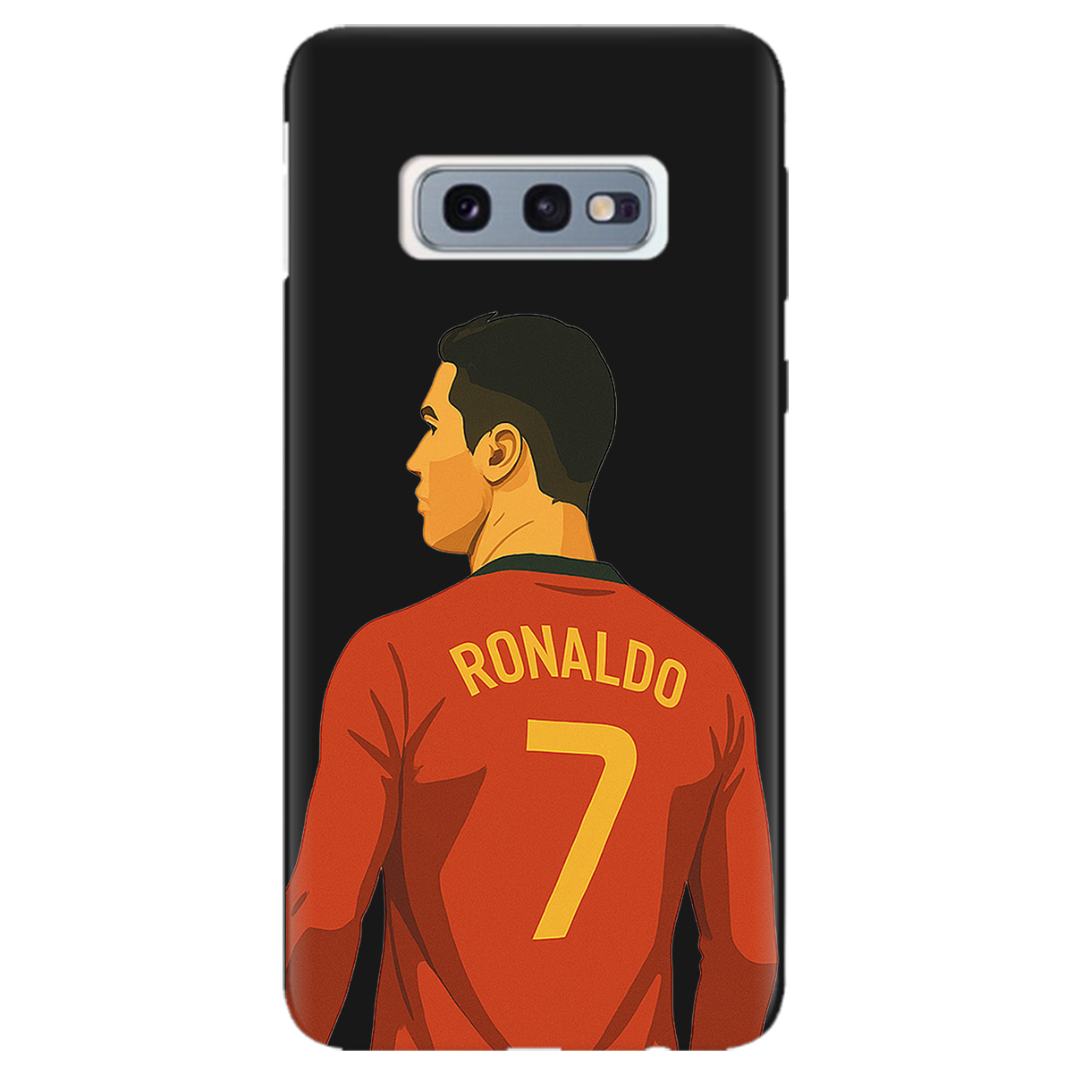 Чохол для Samsung Galaxy S10e чорний матовий soft touch Ronaldo - фото 1 Чохол для Samsung Galaxy S10e чорний матовий soft touch Ronaldo - фото 1 - Чохли для телефонів