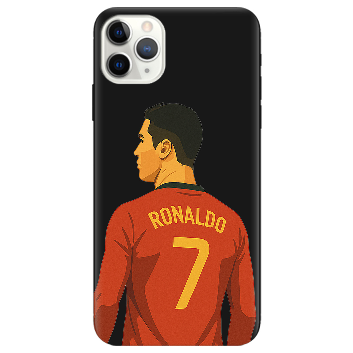 Чехол для Apple iPhone 11 Pro Max черный матовый soft touch Ronaldo - фото 1 - Чехлы для телефонов