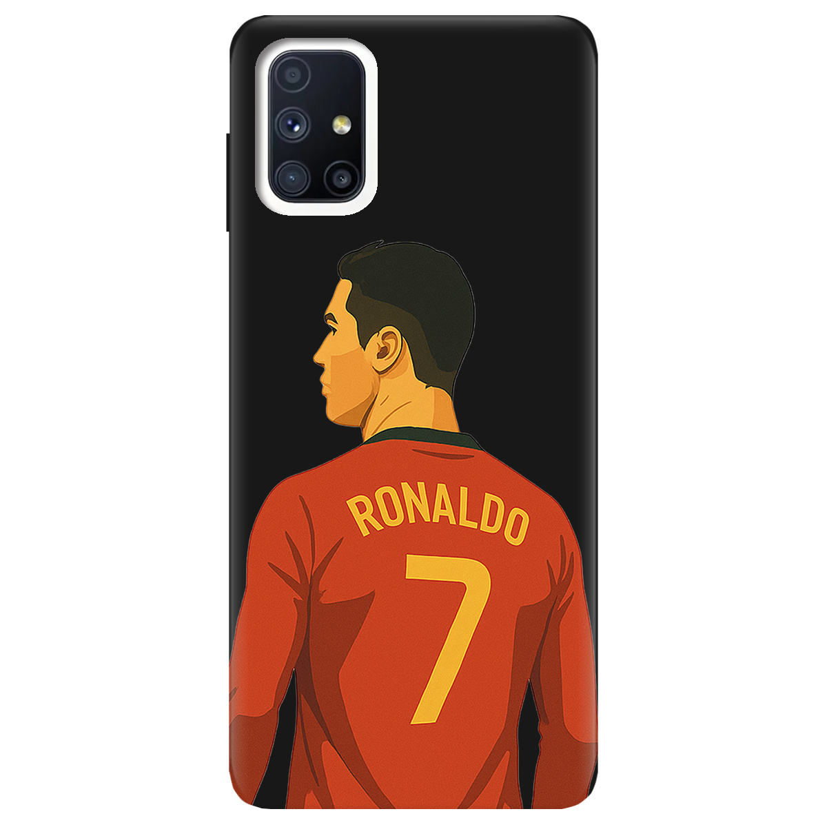 Чехол для Samsung Galaxy M51 черный матовый soft touch Ronaldo - фото 1 - Чехлы для телефонов