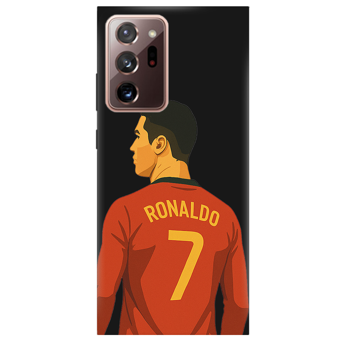 Чохол для Samsung Galaxy Note 20 Ultra чорний матовий soft touch Ronaldo - фото 1 - Чохли для телефонів