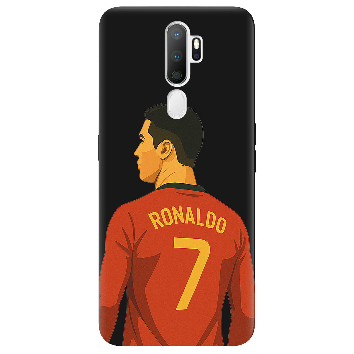 Чехол для Oppo A5 2020/A9 2020 черный матовый soft touch Ronaldo - фото 1 Чехол для Oppo A5 2020/A9 2020 черный матовый soft touch Ronaldo - фото 1 - Чехлы для телефонов