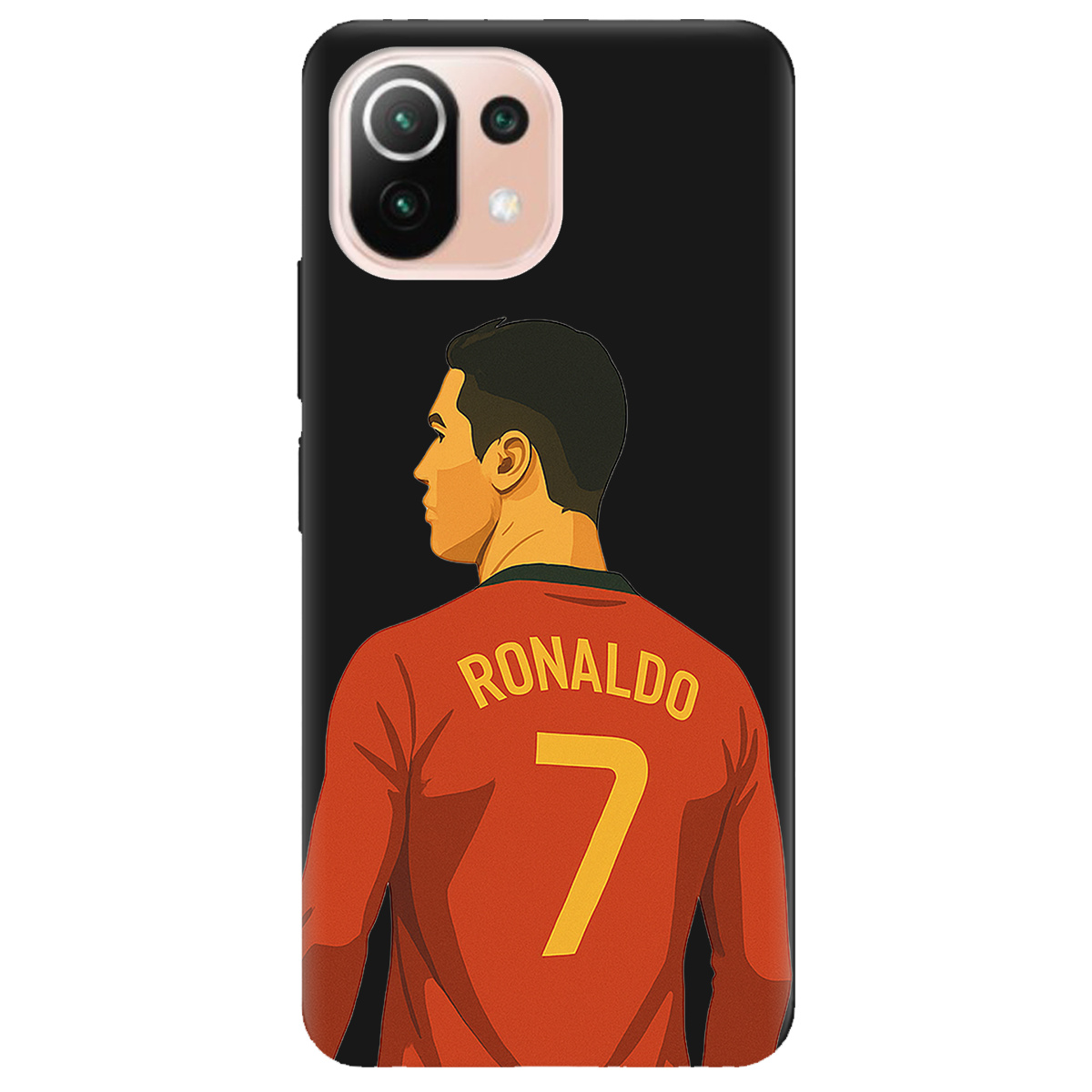 Чохол для Xiaomi Mi 11 lite чорний матовий soft touch Ronaldo - фото 1 - Чохли для телефонів