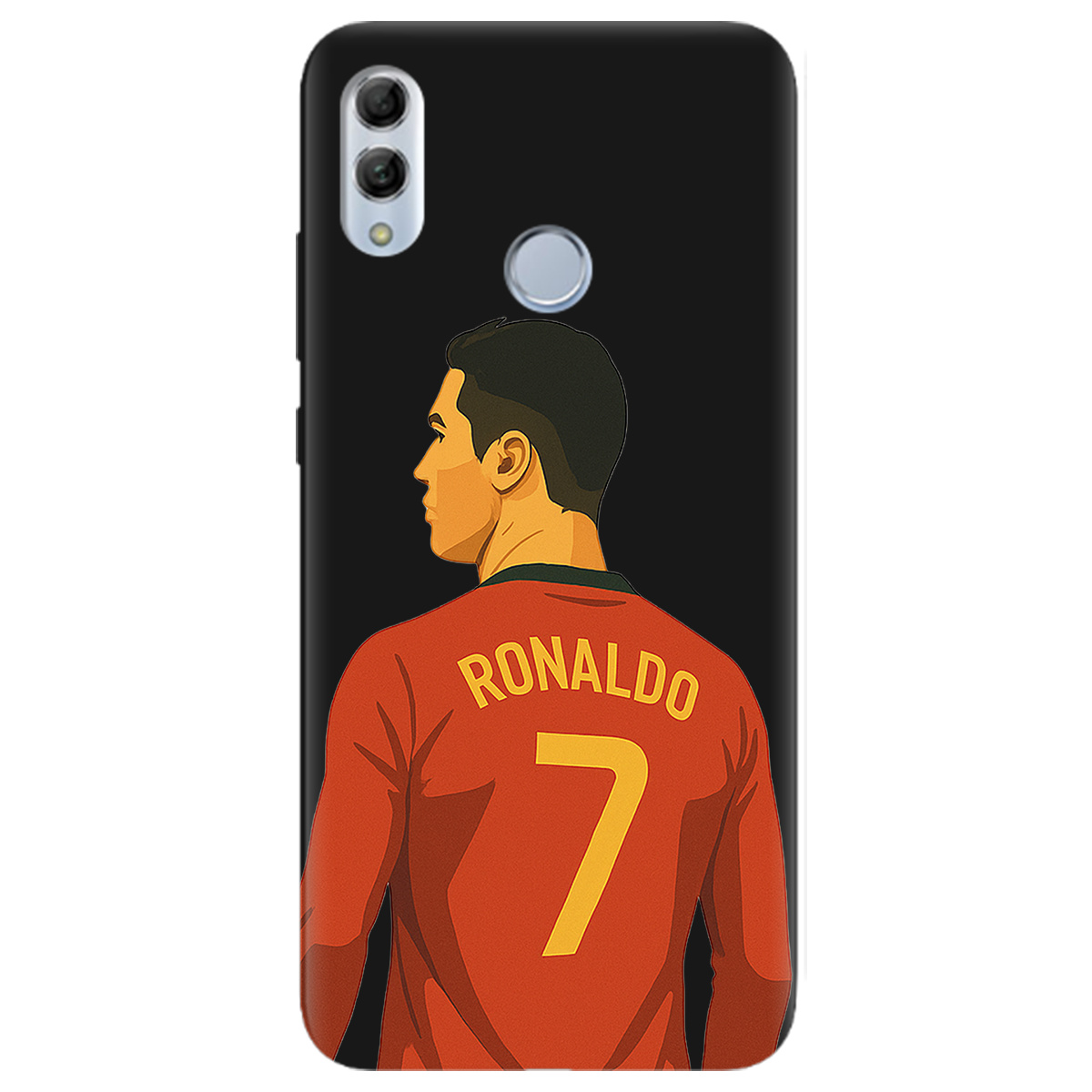 Чохол для Huawei Honor 10 Lite чорний матовий soft touch Ronaldo - фото 1 Чохол для Huawei Honor 10 Lite чорний матовий soft touch Ronaldo - фото 1 - Чохли для телефонів