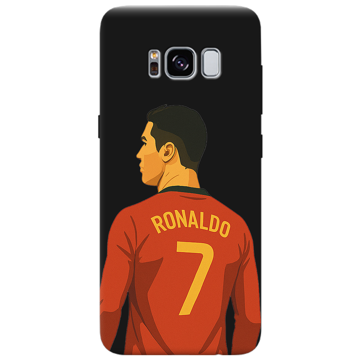 Чехол для Samsung Galaxy S8 черный матовый soft touch Ronaldo - фото 1 - Чехлы для телефонов