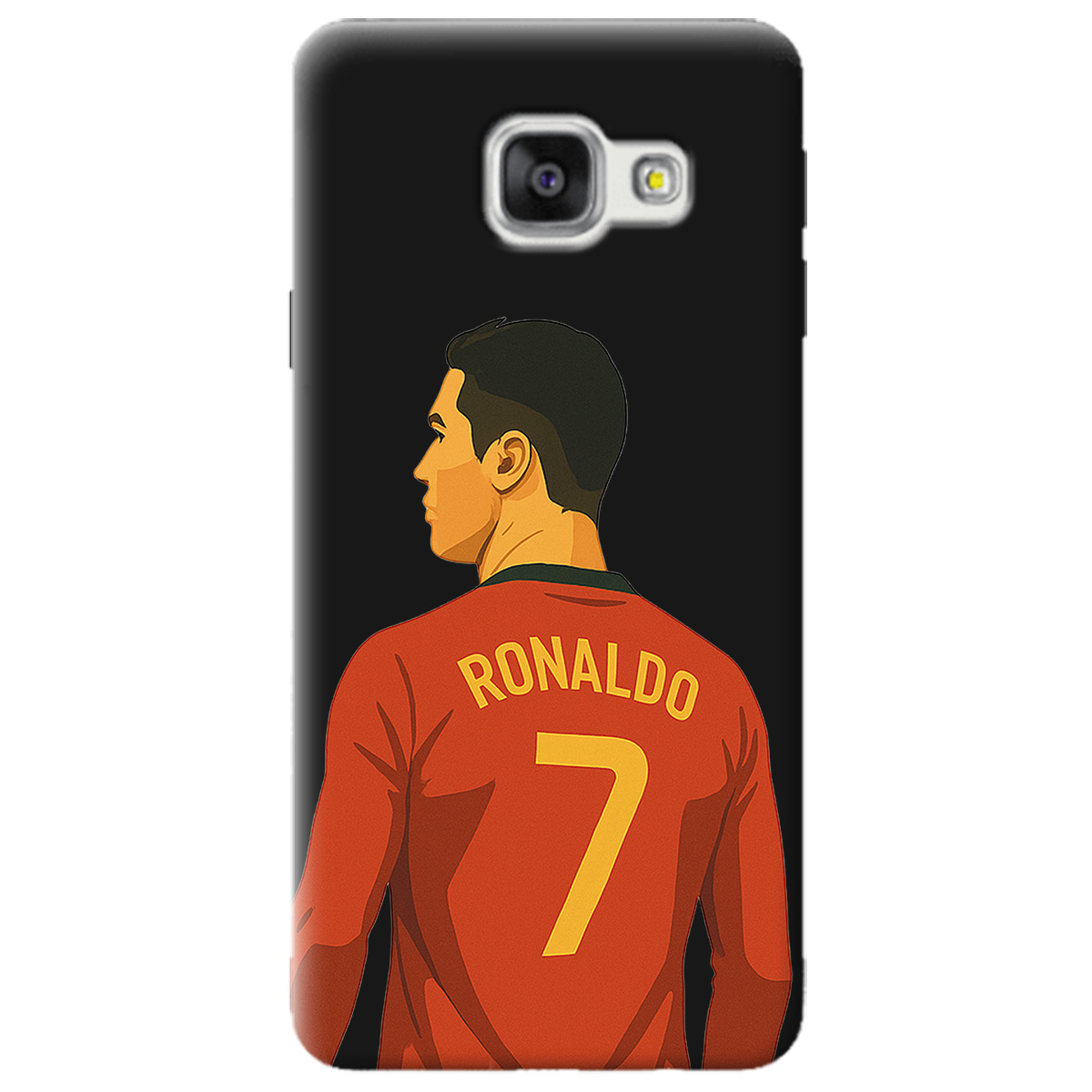 Чехол для Samsung Galaxy A3 2016 черный матовый soft touch Ronaldo - фото 1 Чехол для Samsung Galaxy A3 2016 черный матовый soft touch Ronaldo - фото 1 - Чехлы для телефонов