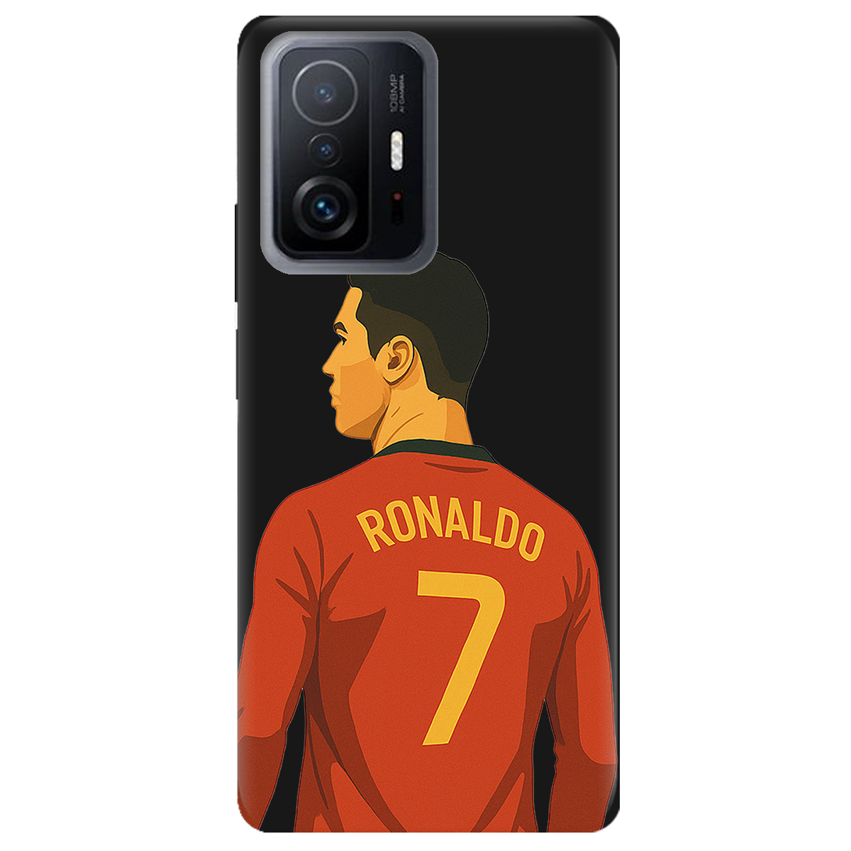 Чехол для Xiaomi 11T черный матовый soft touch Ronaldo - фото 1 - Чехлы для телефонов