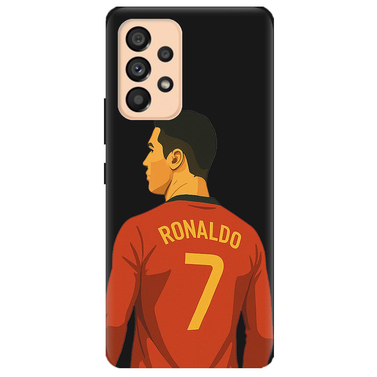 Чехол для Samsung Galaxy A53 черный матовый soft touch Ronaldo - фото 1 - Чехлы для телефонов