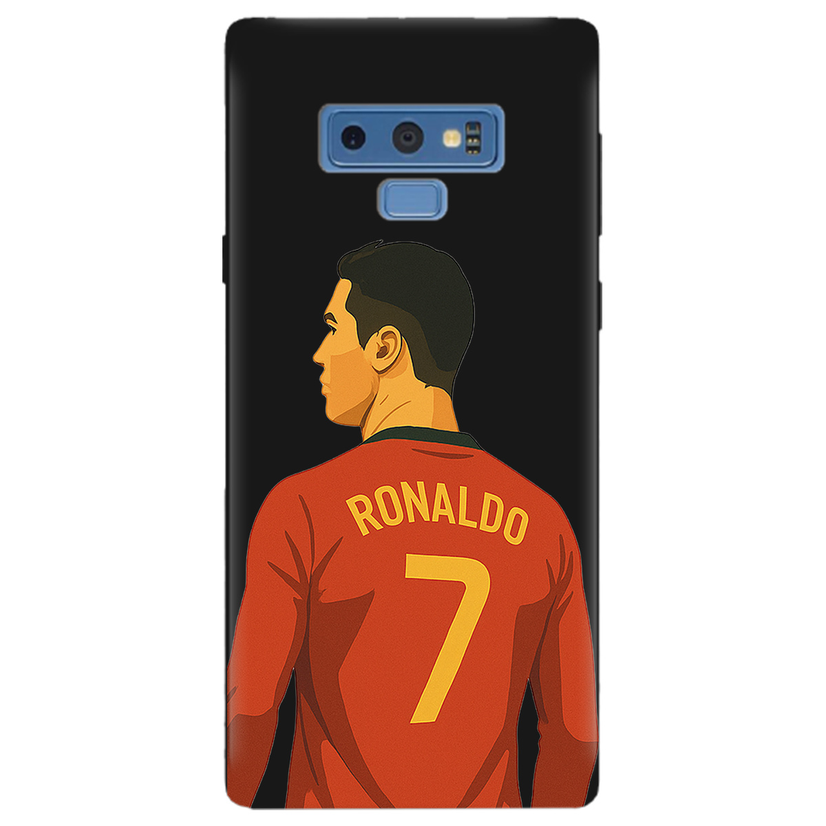 Чохол для Samsung Galaxy Note 9 чорний матовий soft touch Ronaldo - фото 1 - Чохли для телефонів