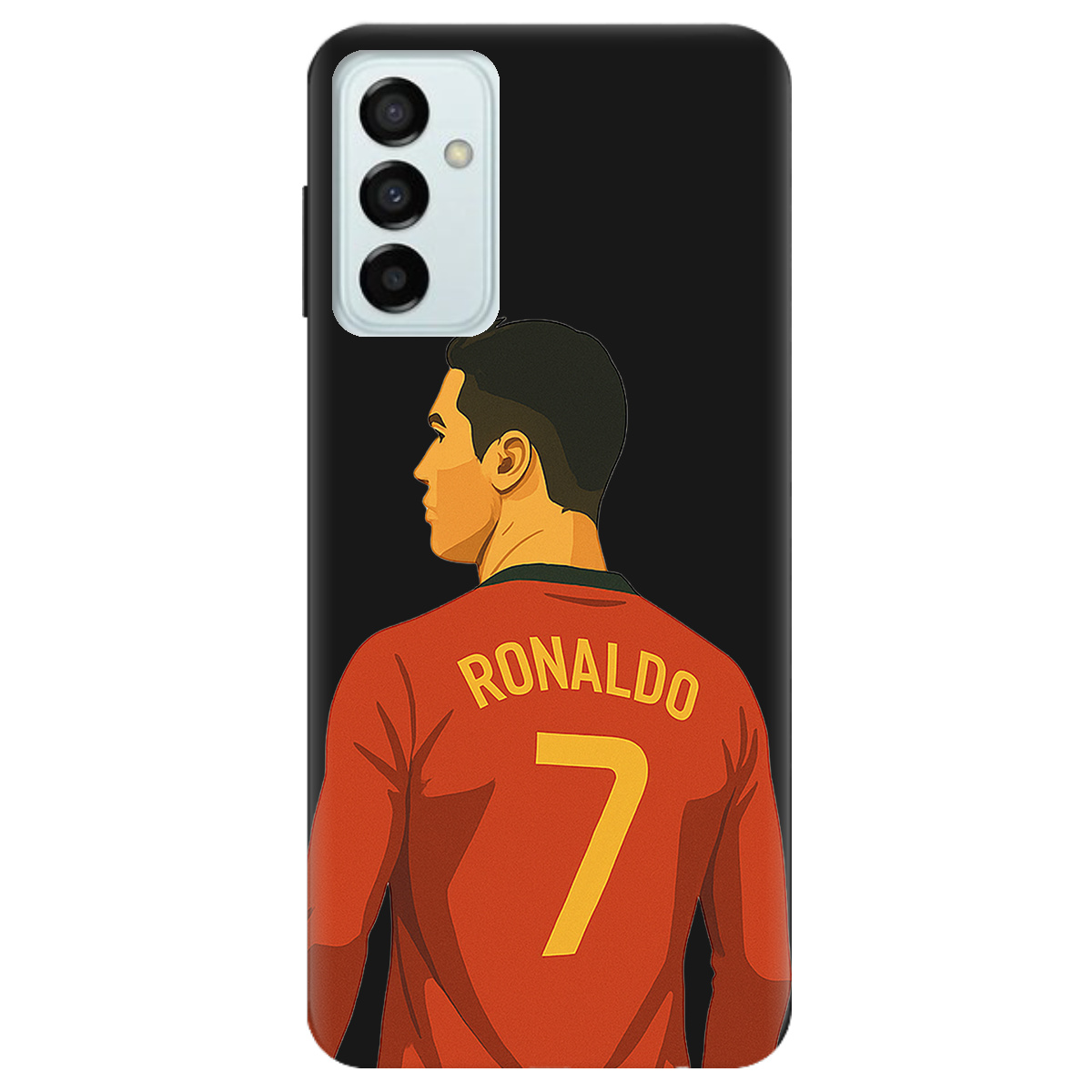 Чехол для Samsung Galaxy M23 5G черный матовый soft touch Ronaldo - фото 1 - Чехлы для телефонов
