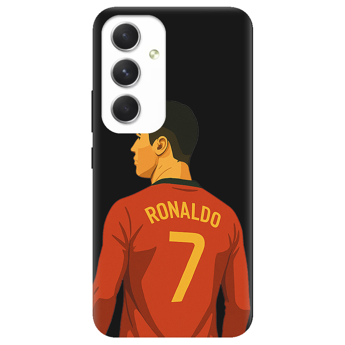 Чехол для Samsung Galaxy A54 черный матовый soft touch Ronaldo - фото 1 Чехол для Samsung Galaxy A54 черный матовый soft touch Ronaldo - фото 1 - Чехлы для телефонов