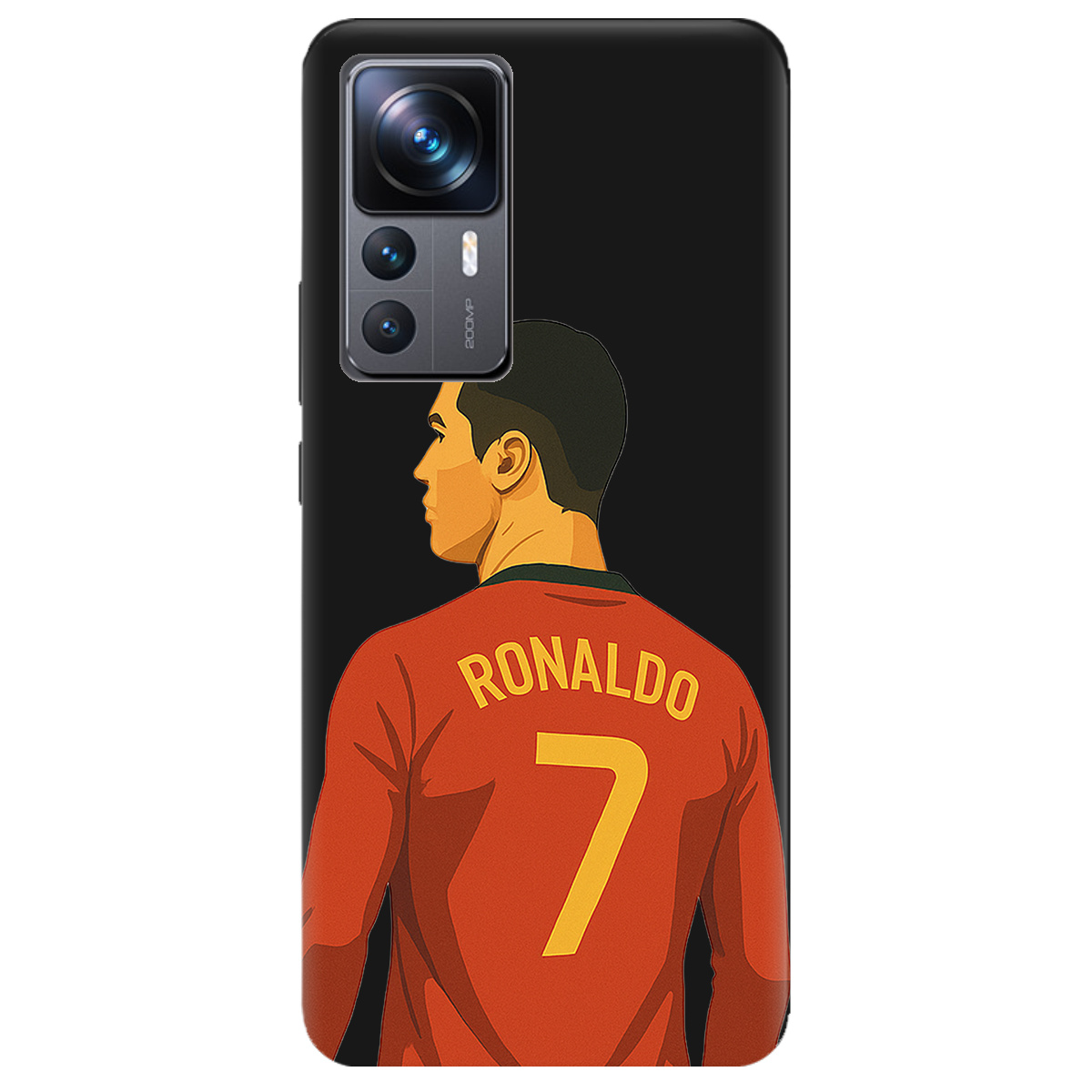 Чехол для Xiaomi 12T черный матовый soft touch Ronaldo - фото 1 - Чехлы для телефонов