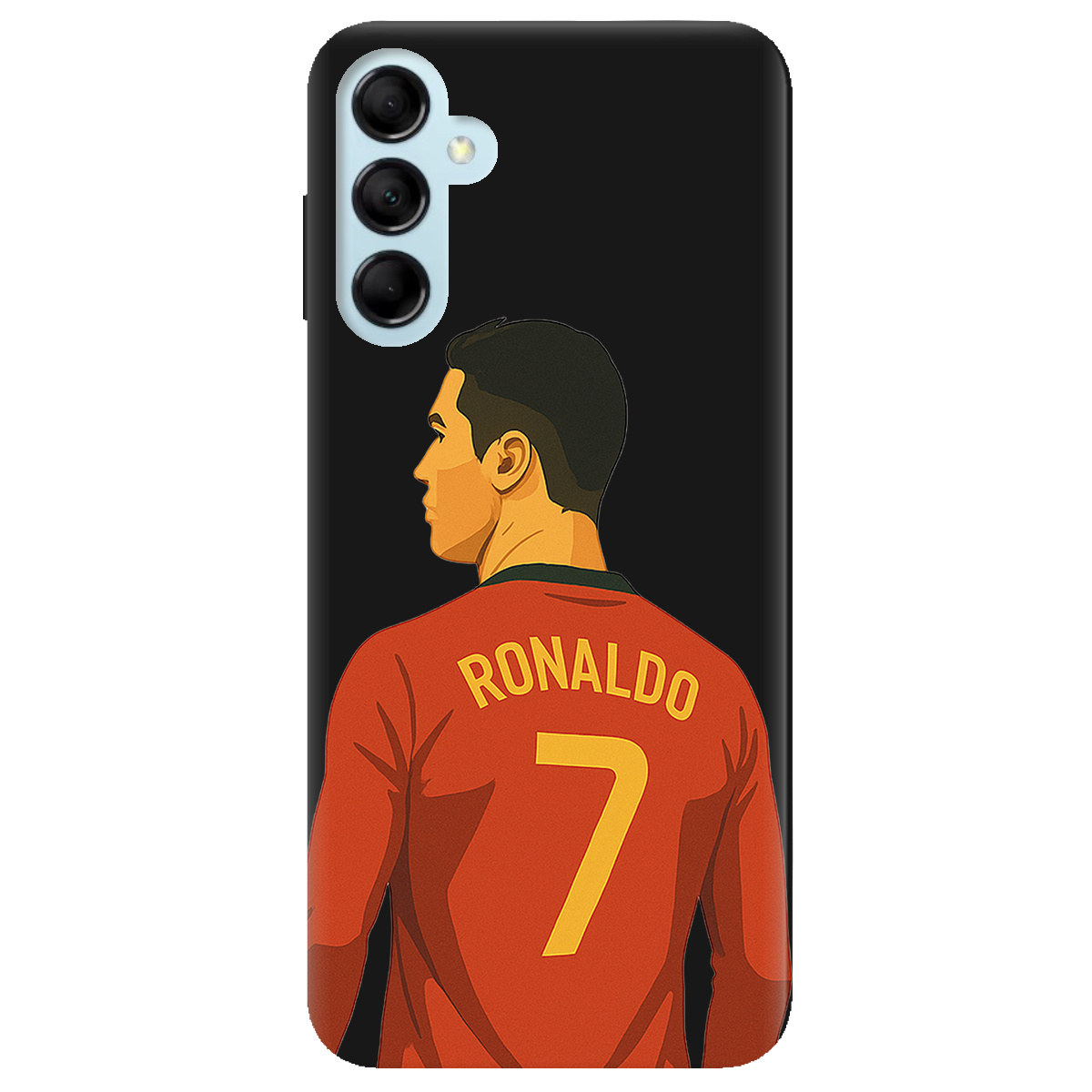 Чохол для Samsung Galaxy M14 5G чорний матовий soft touch Ronaldo - фото 1 Чохол для Samsung Galaxy M14 5G чорний матовий soft touch Ronaldo - фото 1 - Чохли для телефонів