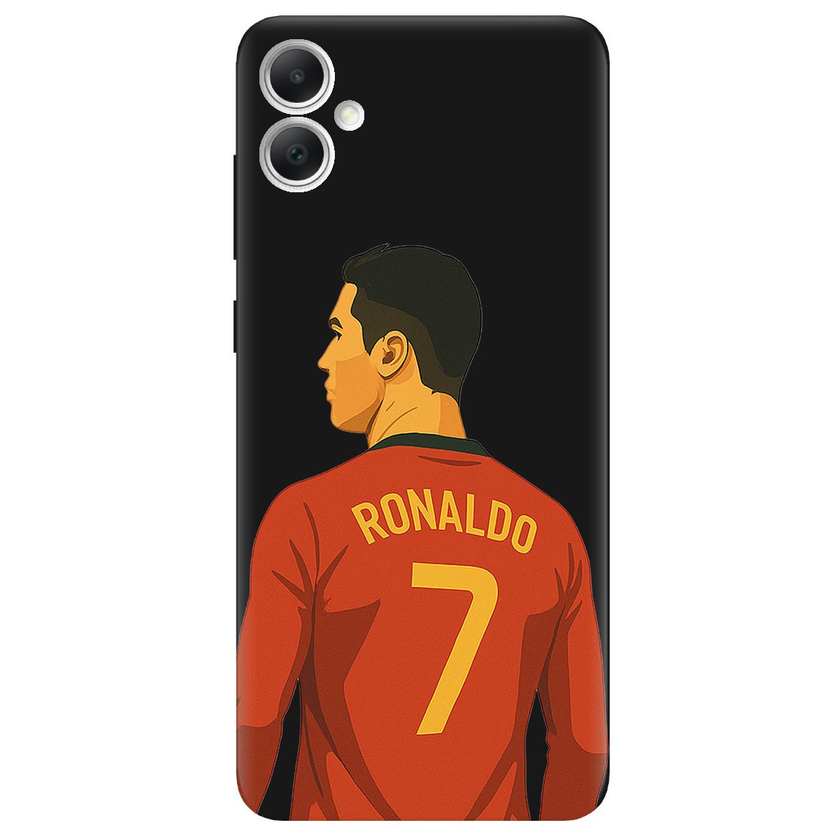 Чохол для Samsung Galaxy A05 чорний матовий soft touch Ronaldo - фото 1 Чохол для Samsung Galaxy A05 чорний матовий soft touch Ronaldo - фото 1 - Чохли для телефонів