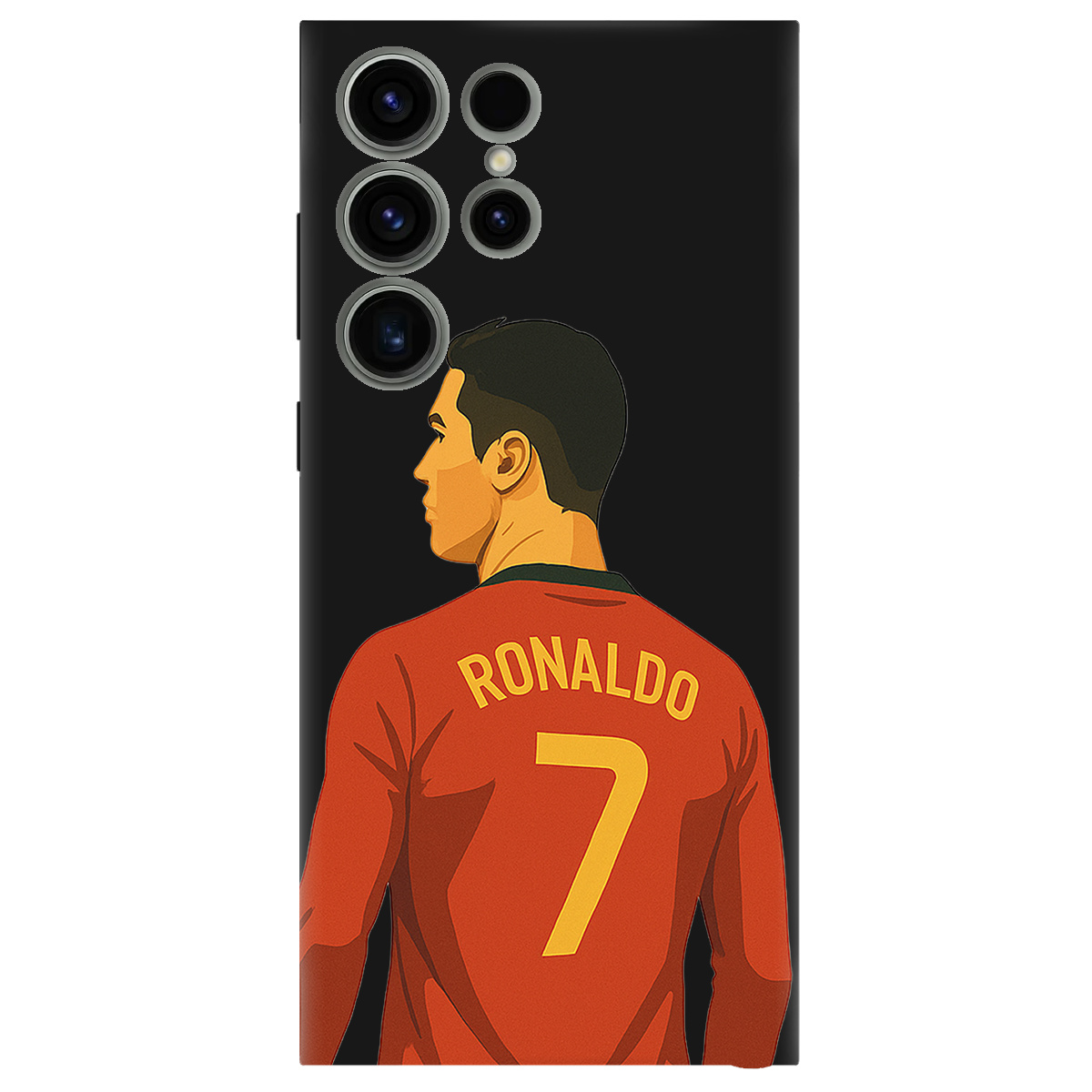 Чохол для Samsung Galaxy S23 Ultra чорний матовий soft touch Ronaldo - фото 1 Чохол для Samsung Galaxy S23 Ultra чорний матовий soft touch Ronaldo - фото 1 - Чохли для телефонів