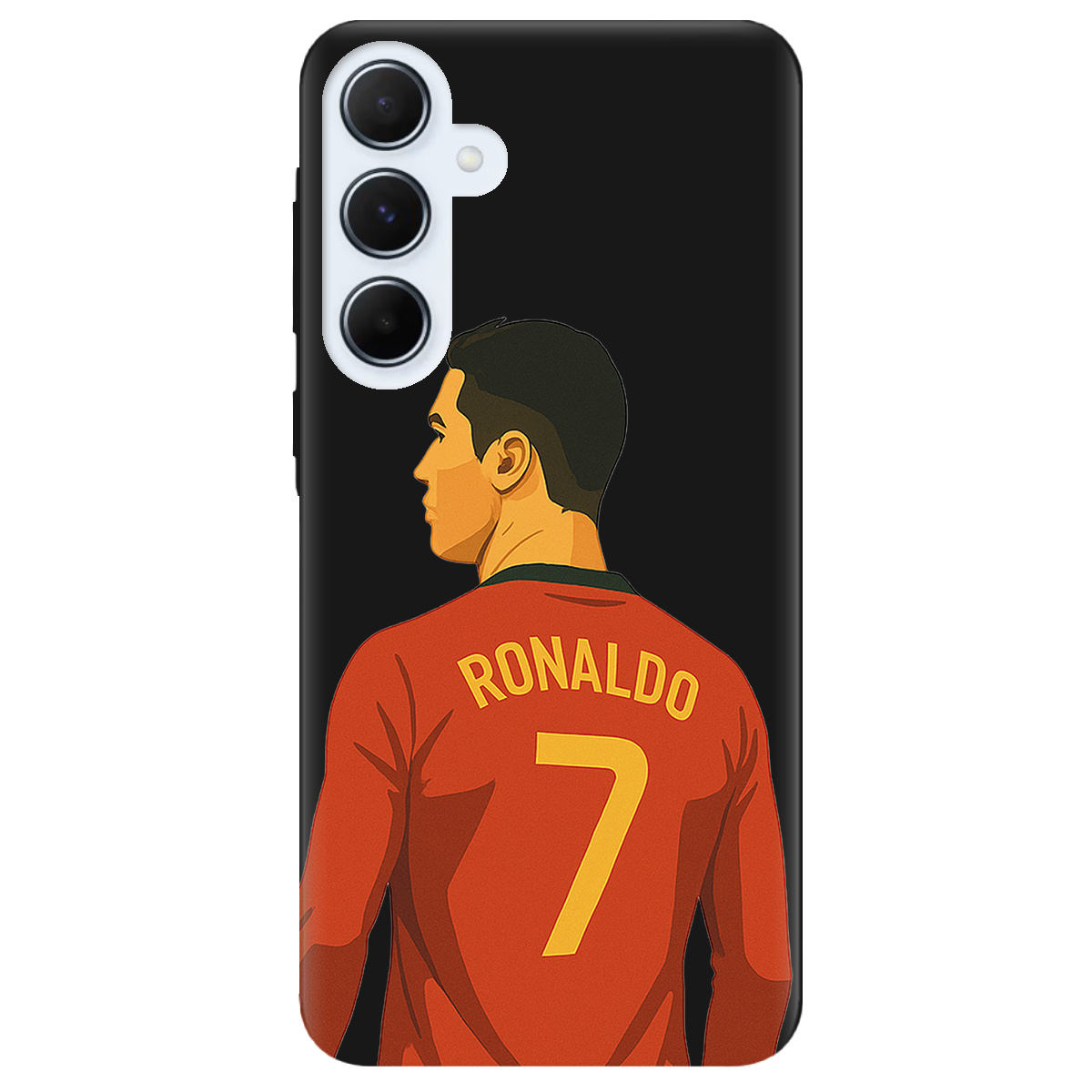 Чехол для Samsung Galaxy A55 черный матовый soft touch Ronaldo - фото 1 Чехол для Samsung Galaxy A55 черный матовый soft touch Ronaldo - фото 1 - Чехлы для телефонов